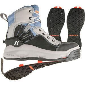 Korkers FB2320-06 Womens Buckskin Mary Wading Boots, Sharkskin/Riverside, Size 6